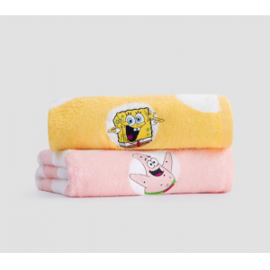 三利海绵宝宝浴巾2024新款全棉大人纯棉男款女毛巾